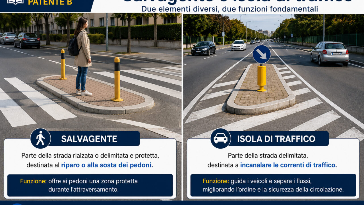 salvagente e isola di traffico